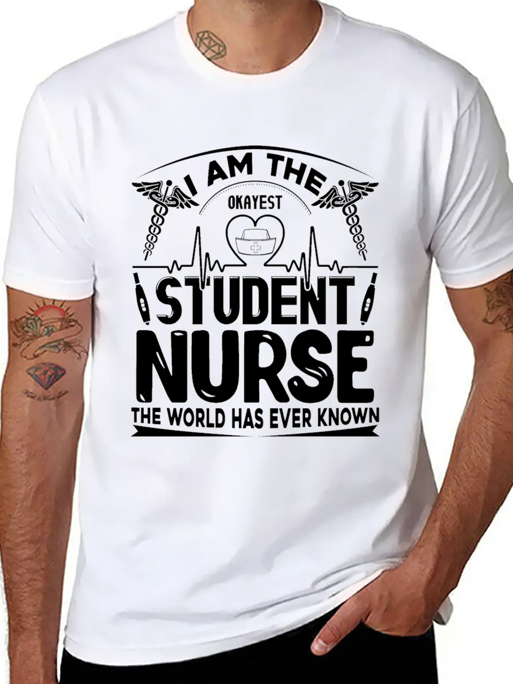 Okayest Student Nurse Shirt Essential Cotton Tee For Daily Outfits – Unisex Style