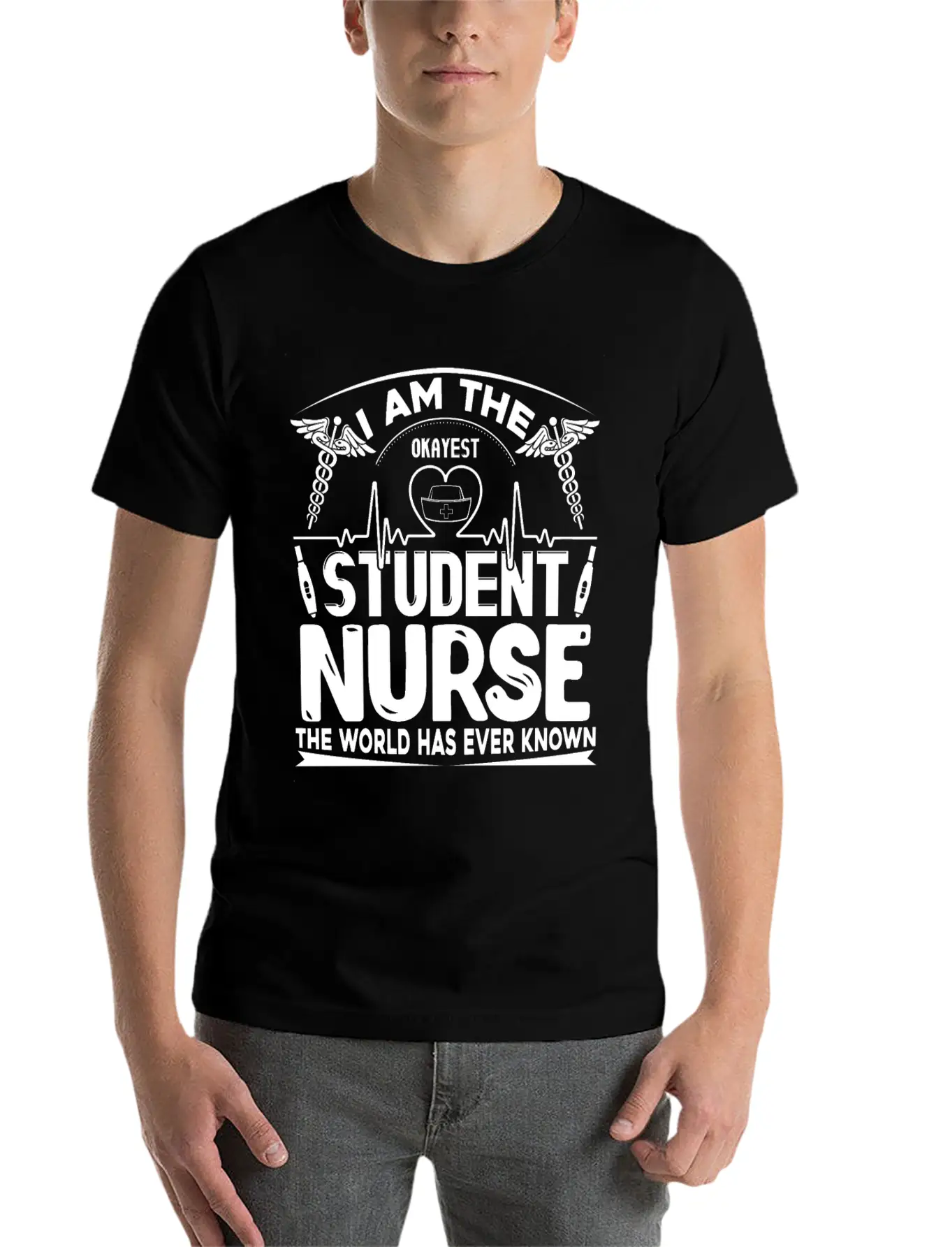 Okayest Student Nurse Shirt Essential Cotton Tee For Daily Outfits – Unisex Style