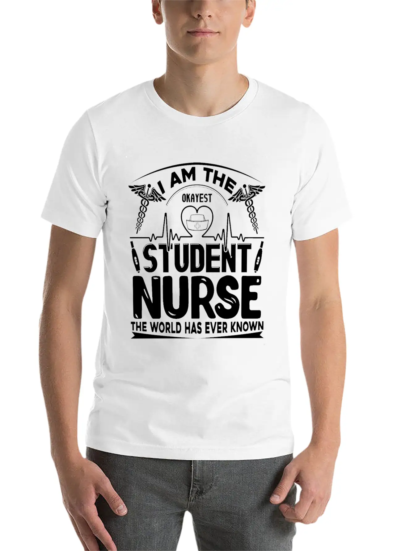 Okayest Student Nurse Shirt Essential Cotton Tee For Daily Outfits – Unisex Style