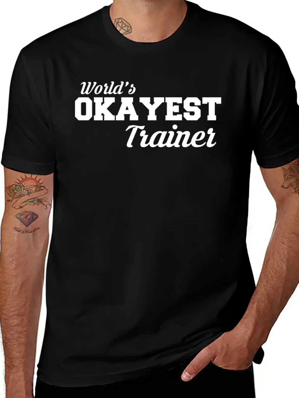 Okayest Trainer Fantastic Shirt Design Relaxed Everyday Tee – Lightweight And Durable Cotton