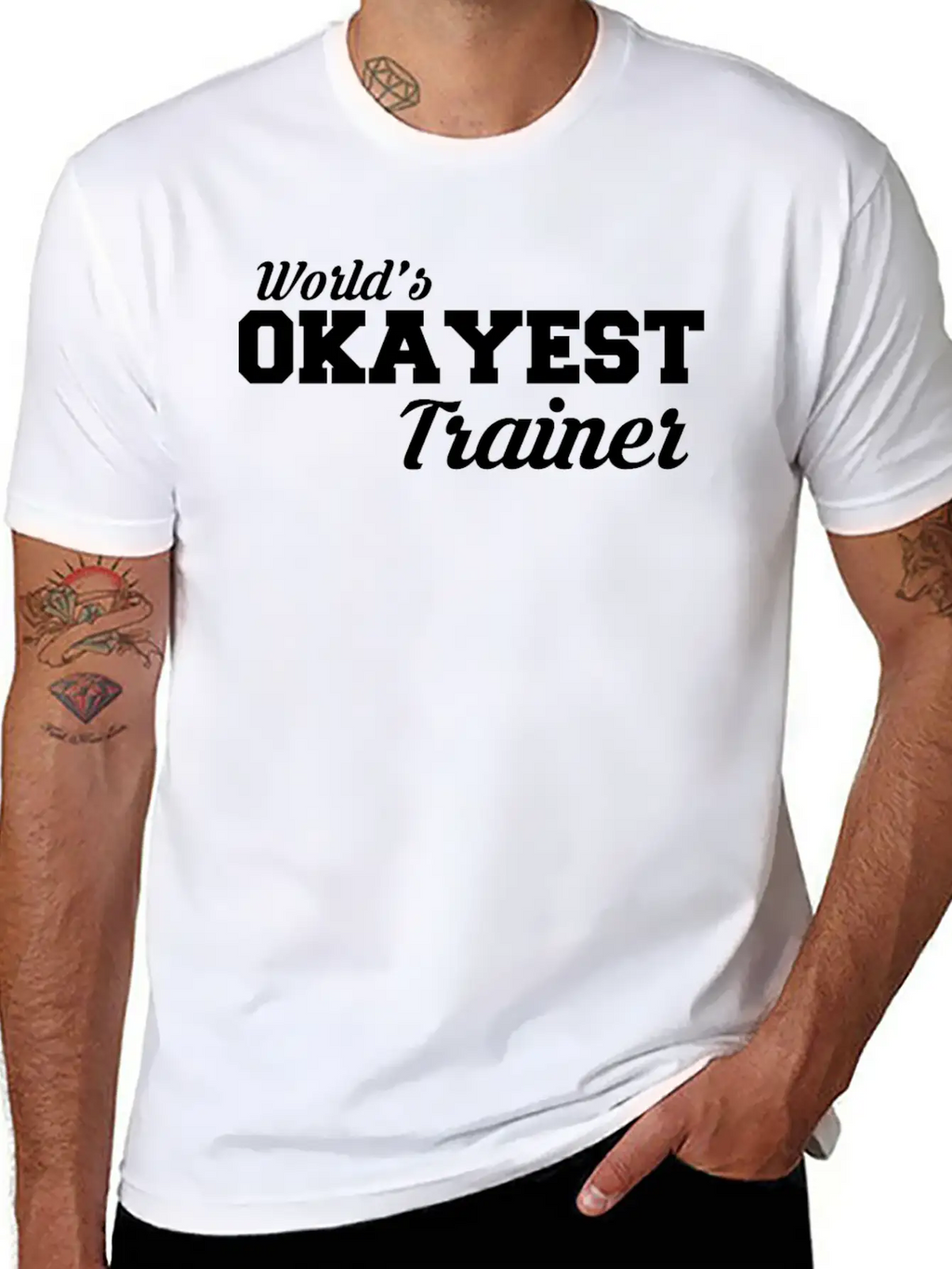 Okayest Trainer Fantastic Shirt Design Relaxed Everyday Tee – Lightweight And Durable Cotton