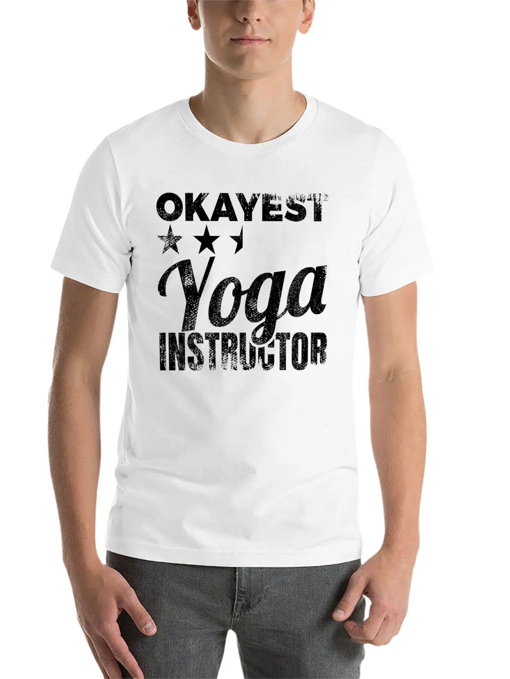 Okayest Yoga Teacher Timeless Short Sleeve Tee – Comfy And Minimalist Design