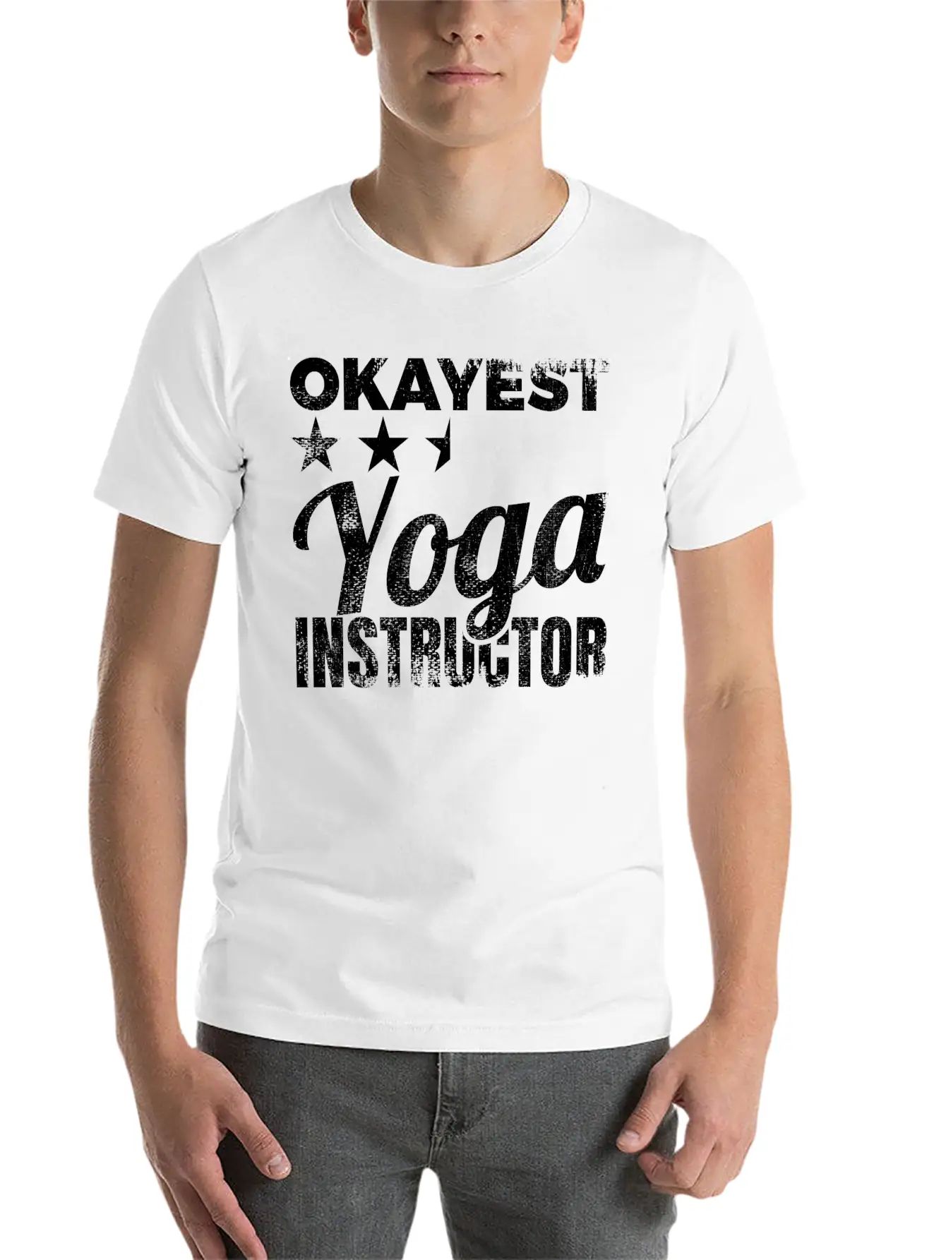 Okayest Yoga Teacher Timeless Short Sleeve Tee – Comfy And Minimalist Design