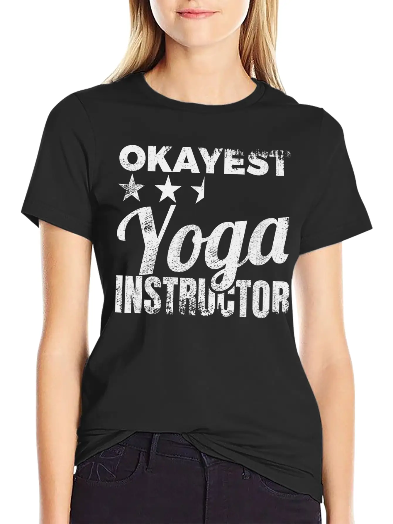 Okayest Yoga Teacher Timeless Short Sleeve Tee – Comfy And Minimalist Design