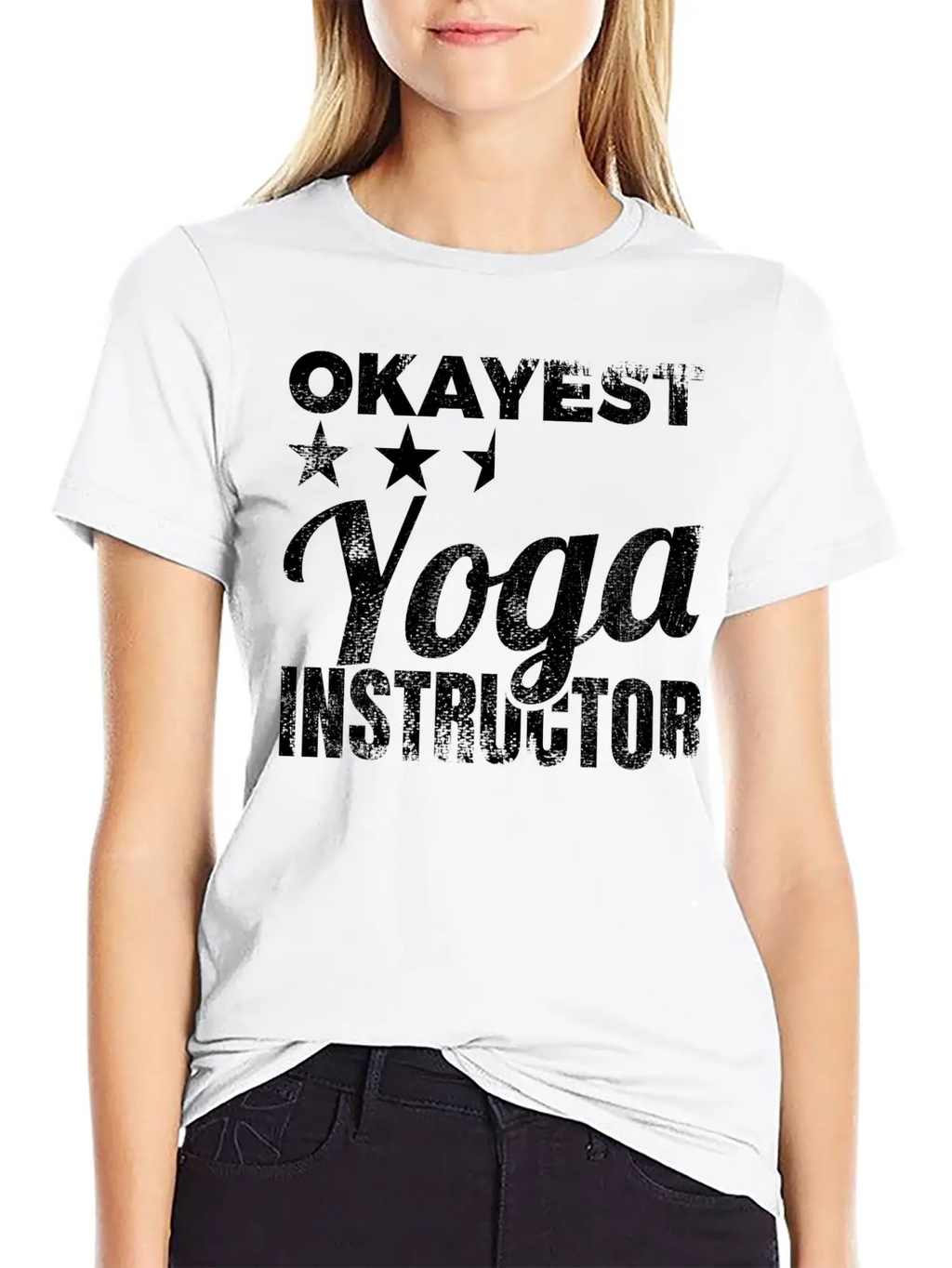 Okayest Yoga Teacher Timeless Short Sleeve Tee – Comfy And Minimalist Design