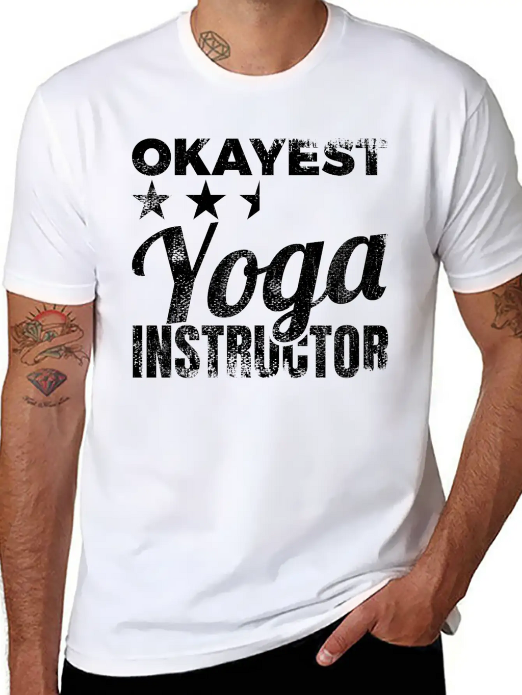 Okayest Yoga Teacher Timeless Short Sleeve Tee – Comfy And Minimalist Design