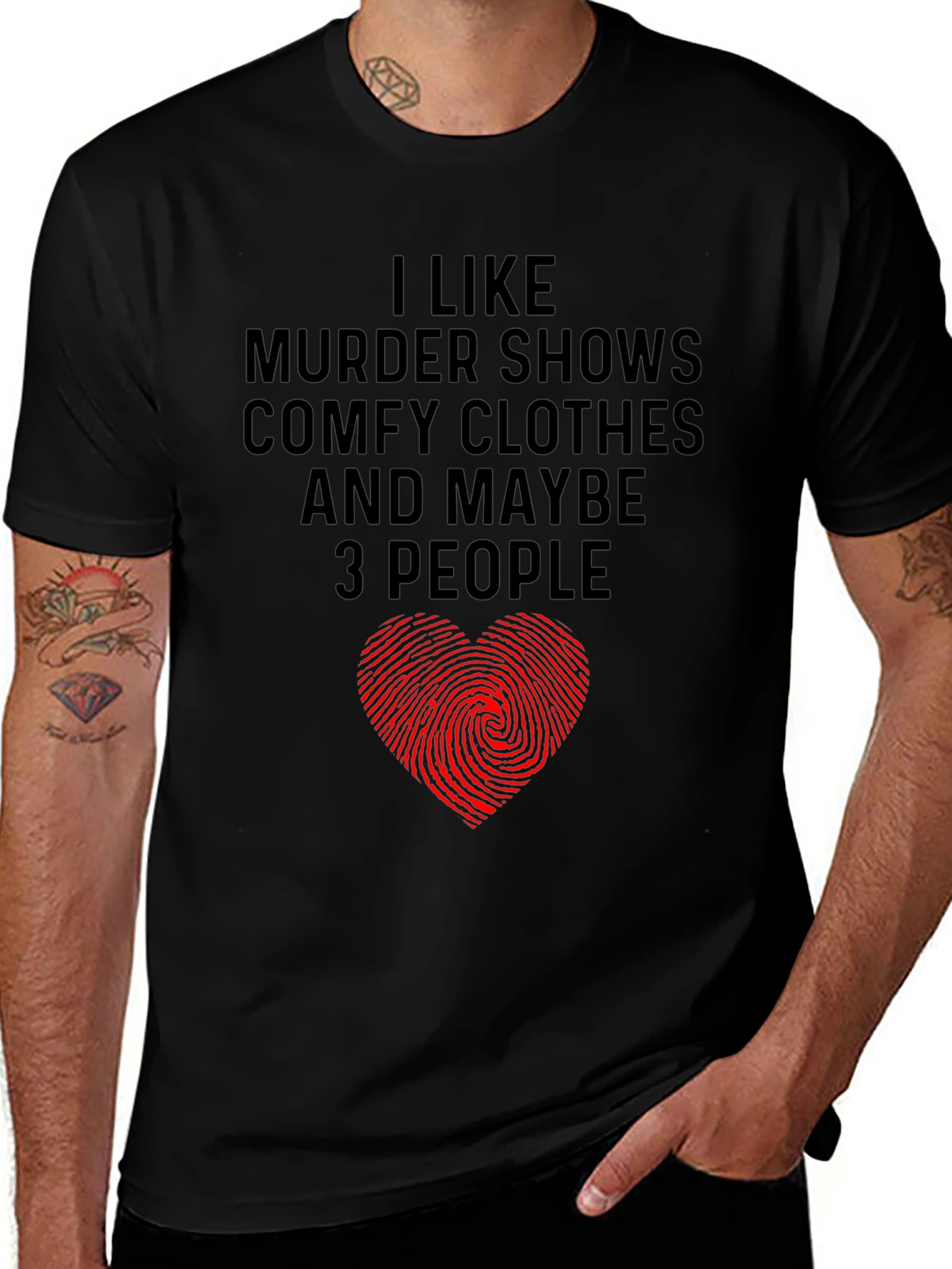 Murder Shows Comfy Clothes Maybe 3 People Graphic Tee