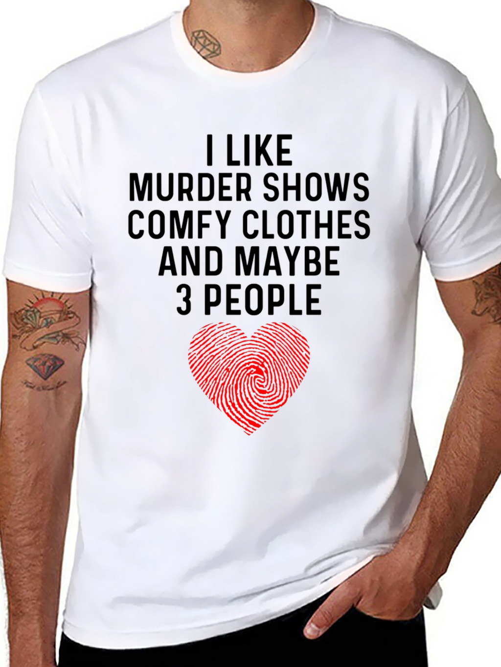 Murder Shows Comfy Clothes Maybe 3 People Graphic Tee