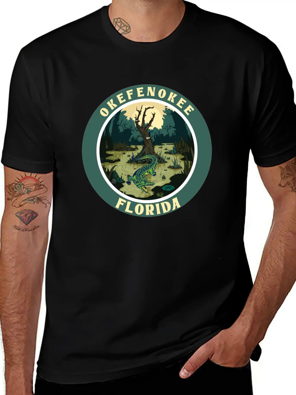 OKEFENOKEE FLORIDA Stylish Everyday T-Shirt – Unisex Basic Cotton Tee