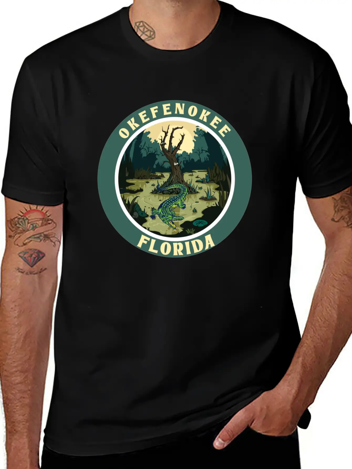 OKEFENOKEE FLORIDA Stylish Everyday T-Shirt – Unisex Basic Cotton Tee