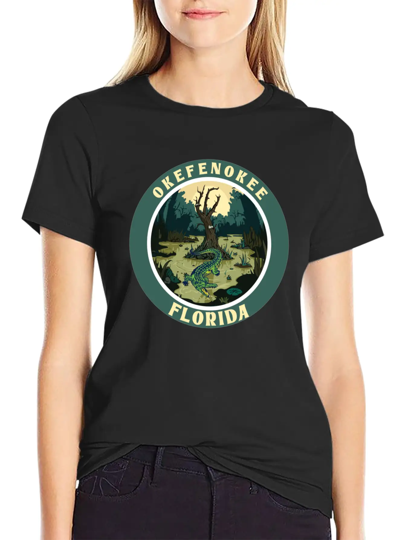 OKEFENOKEE FLORIDA Stylish Everyday T-Shirt – Unisex Basic Cotton Tee