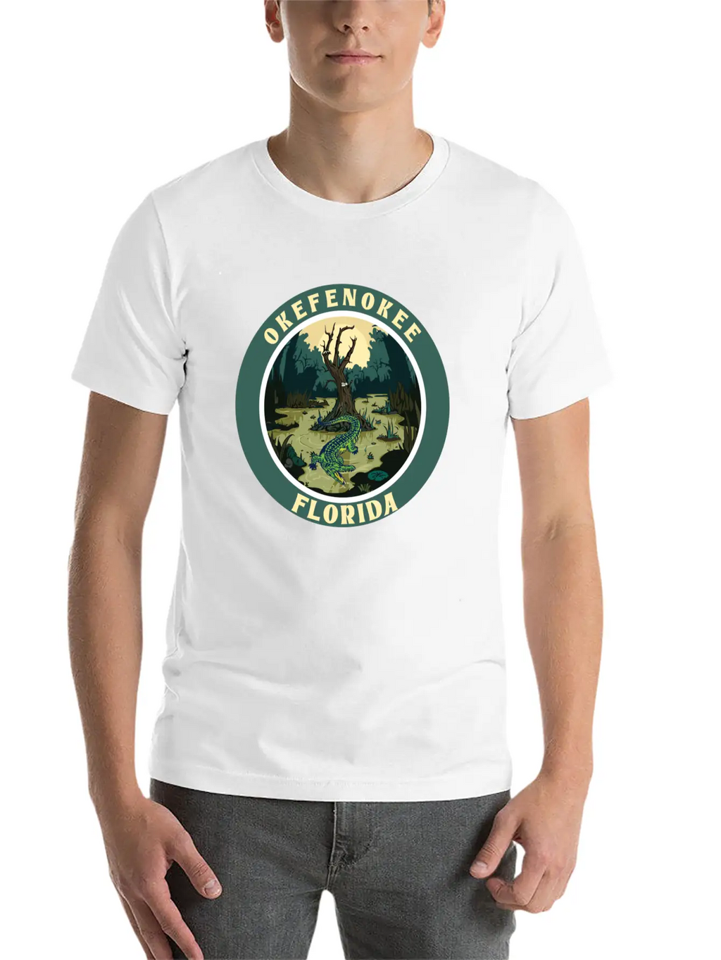 OKEFENOKEE FLORIDA Stylish Everyday T-Shirt – Unisex Basic Cotton Tee