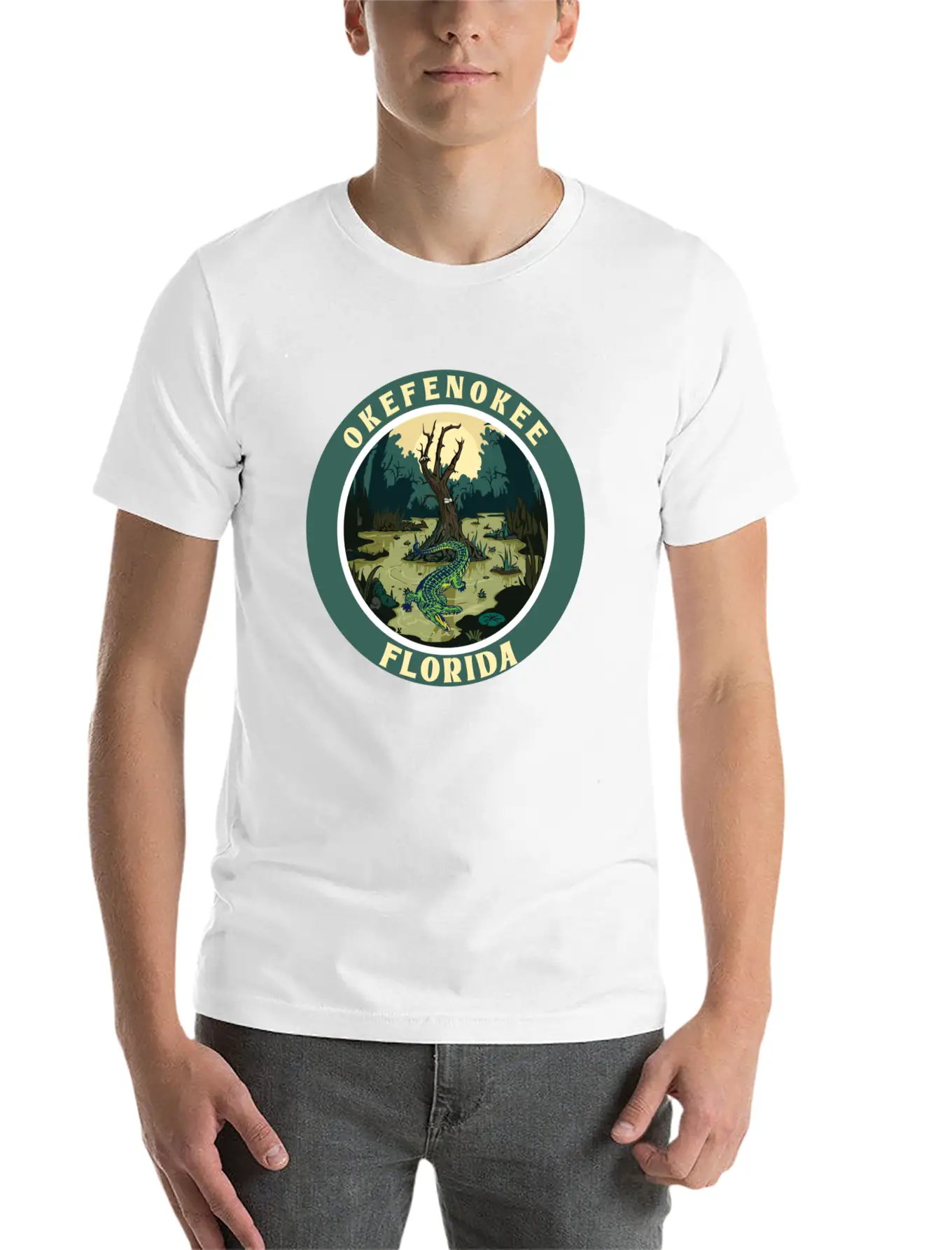 OKEFENOKEE FLORIDA Stylish Everyday T-Shirt – Unisex Basic Cotton Tee
