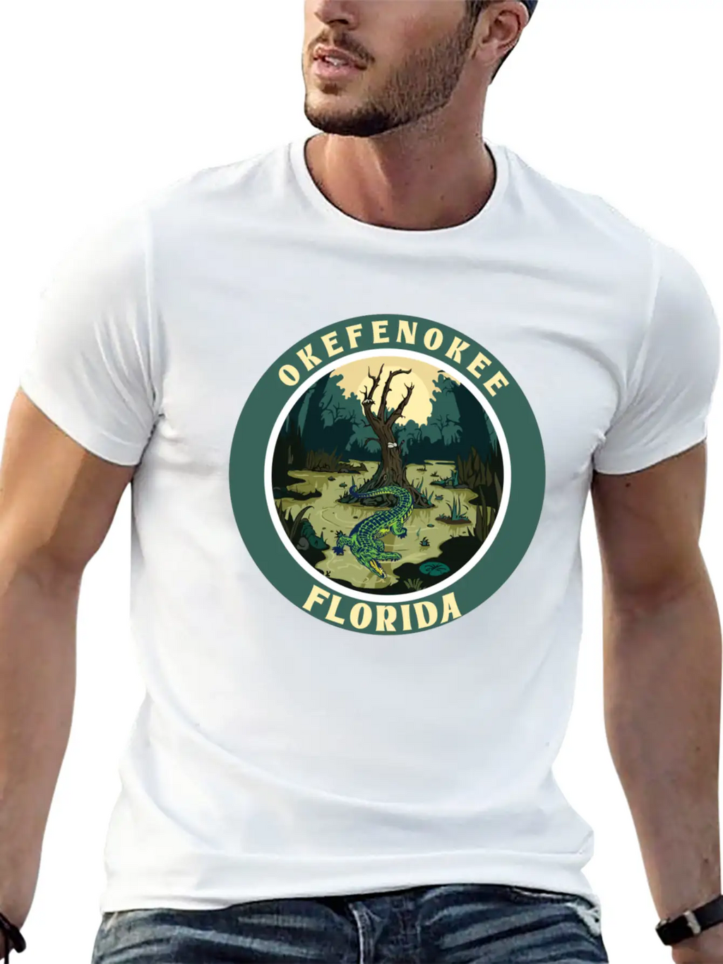OKEFENOKEE FLORIDA Stylish Everyday T-Shirt – Unisex Basic Cotton Tee