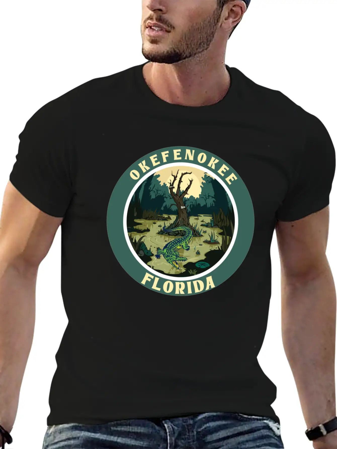 OKEFENOKEE FLORIDA Stylish Everyday T-Shirt – Unisex Basic Cotton Tee