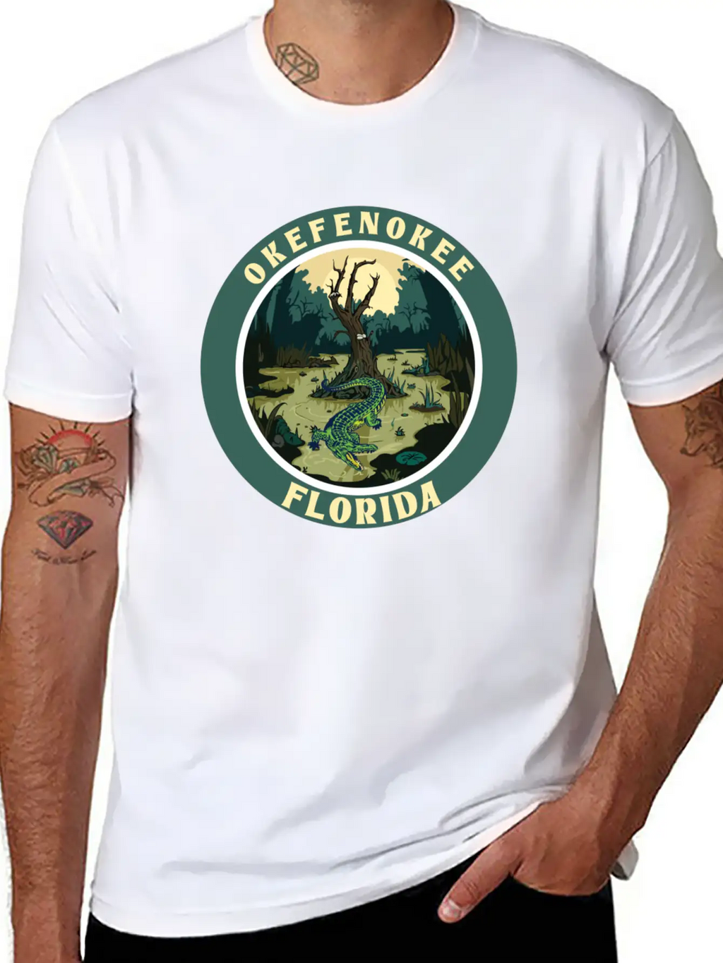 OKEFENOKEE FLORIDA Stylish Everyday T-Shirt – Unisex Basic Cotton Tee