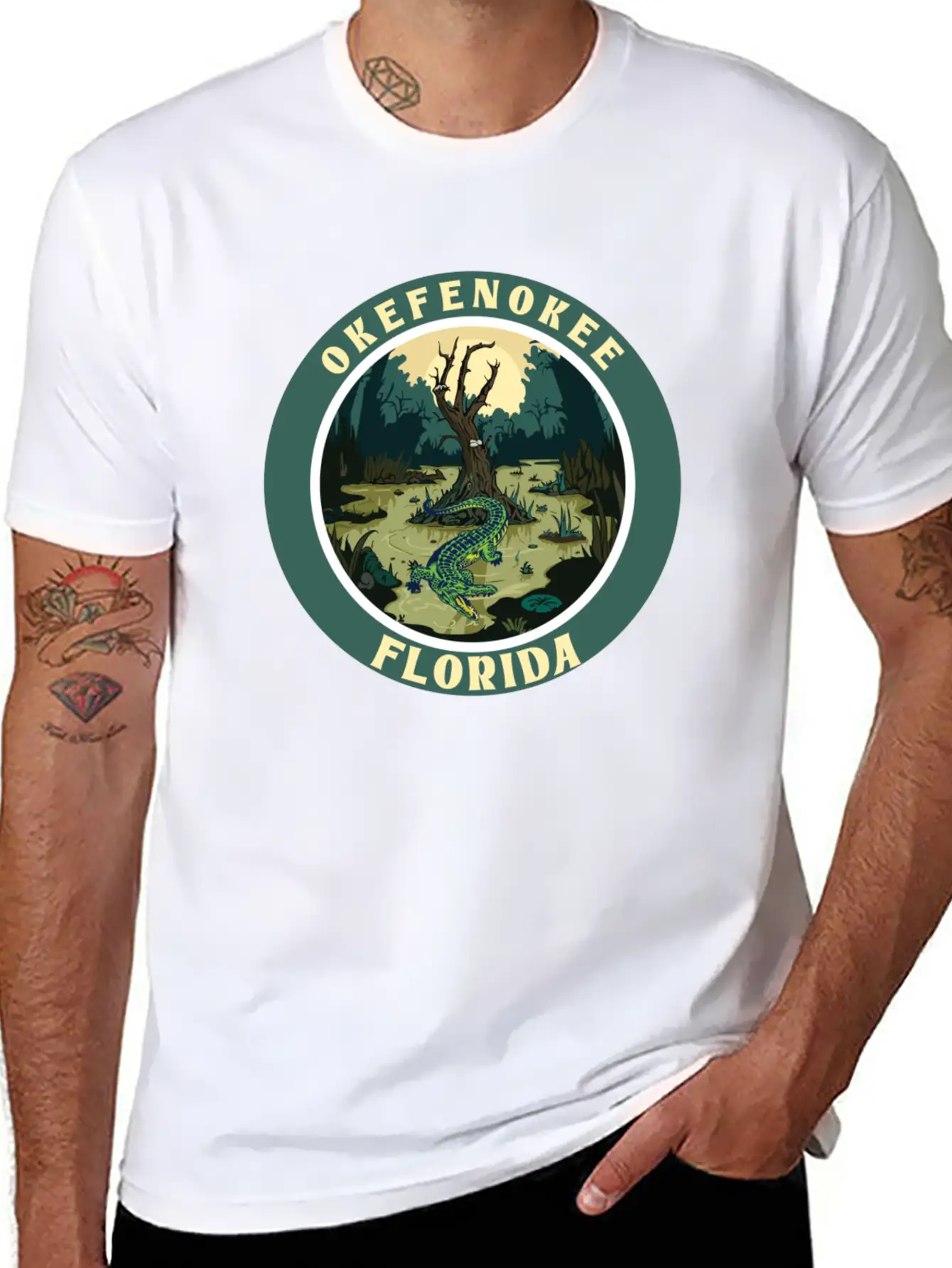 OKEFENOKEE FLORIDA Stylish Everyday T-Shirt – Unisex Basic Cotton Tee