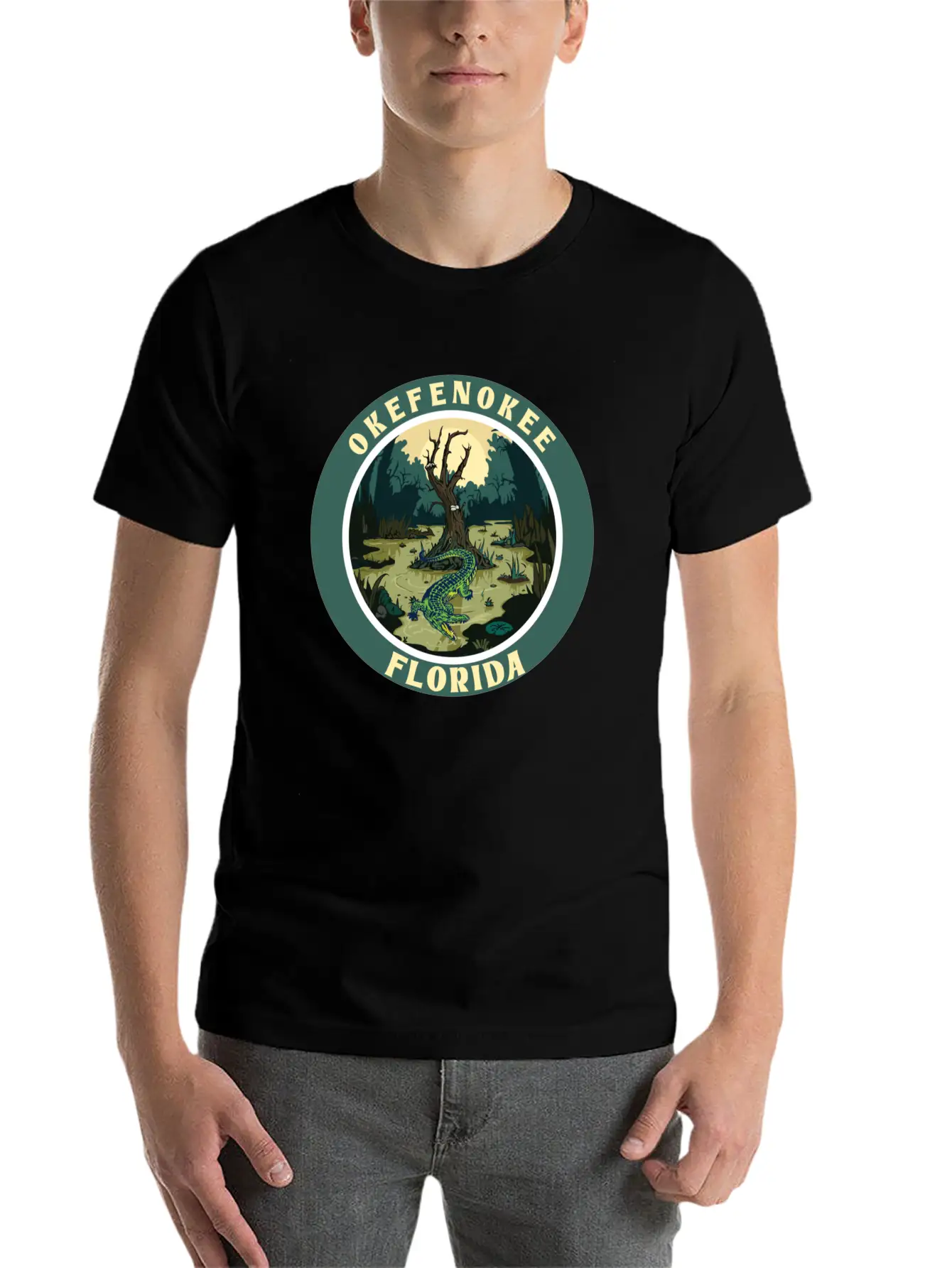 OKEFENOKEE FLORIDA Stylish Everyday T-Shirt – Unisex Basic Cotton Tee