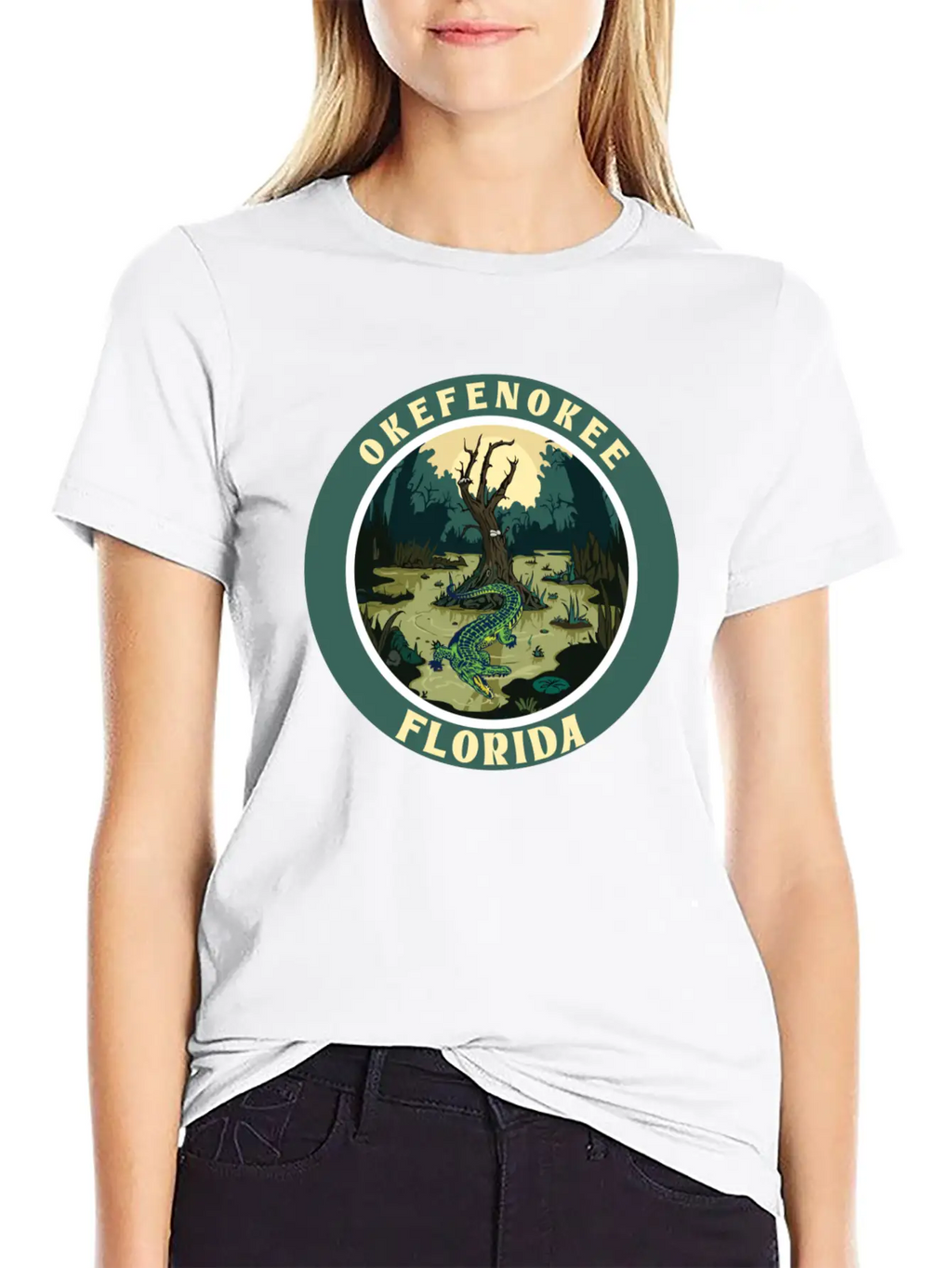 OKEFENOKEE FLORIDA Stylish Everyday T-Shirt – Unisex Basic Cotton Tee