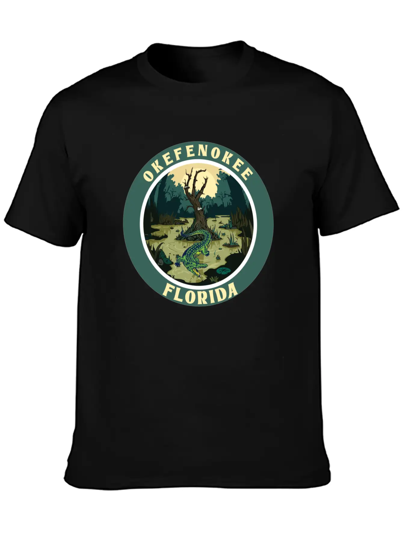 OKEFENOKEE FLORIDA Stylish Everyday T-Shirt – Unisex Basic Cotton Tee