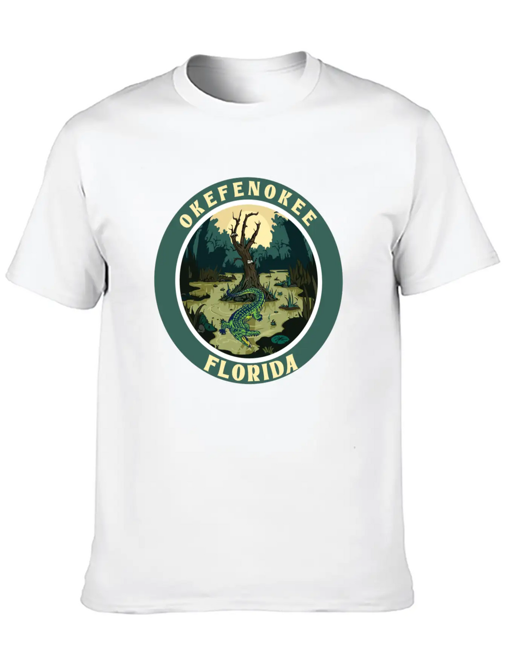 OKEFENOKEE FLORIDA Stylish Everyday T-Shirt – Unisex Basic Cotton Tee