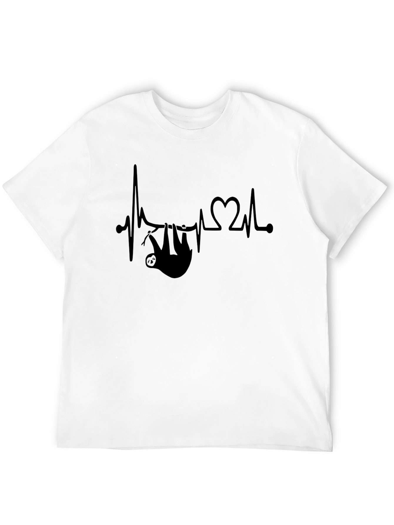 Sloth Heartbeat Graphic Tee - Relaxed Fit