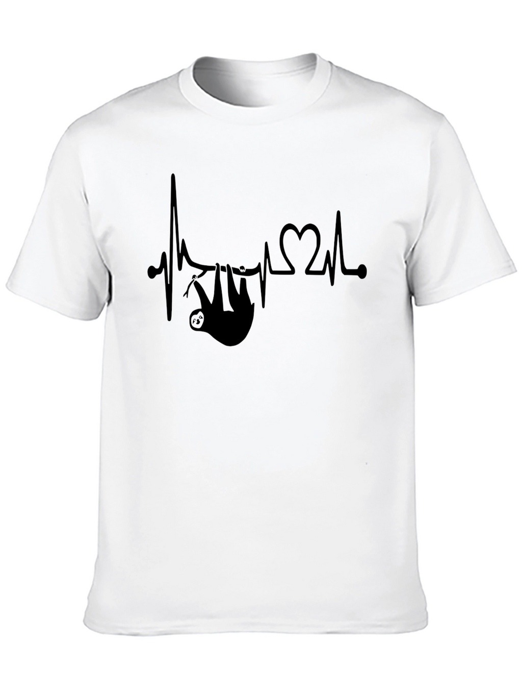 Sloth Heartbeat Graphic Tee - Relaxed Fit