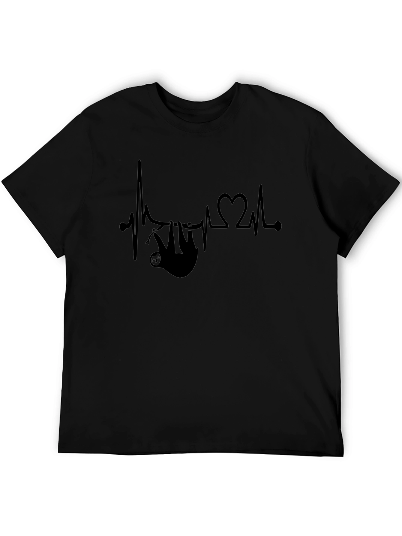 Sloth Heartbeat Graphic Tee - Relaxed Fit