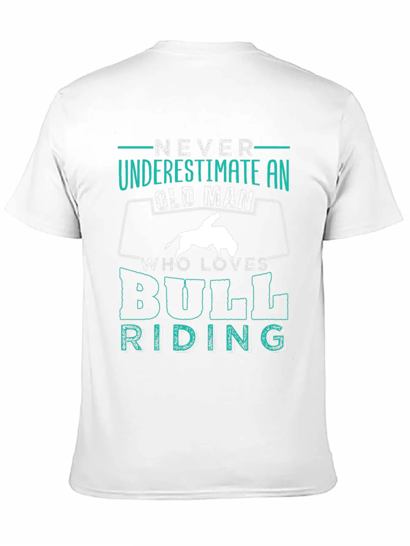 Old Man Who Loves Bull Riding Essential Cotton Tee For Daily Outfits – Unisex Style