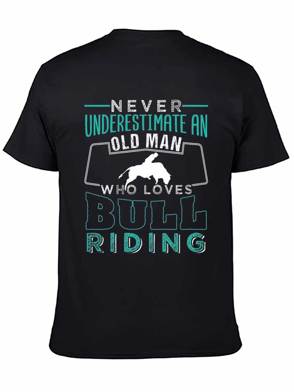Old Man Who Loves Bull Riding Essential Cotton Tee For Daily Outfits – Unisex Style