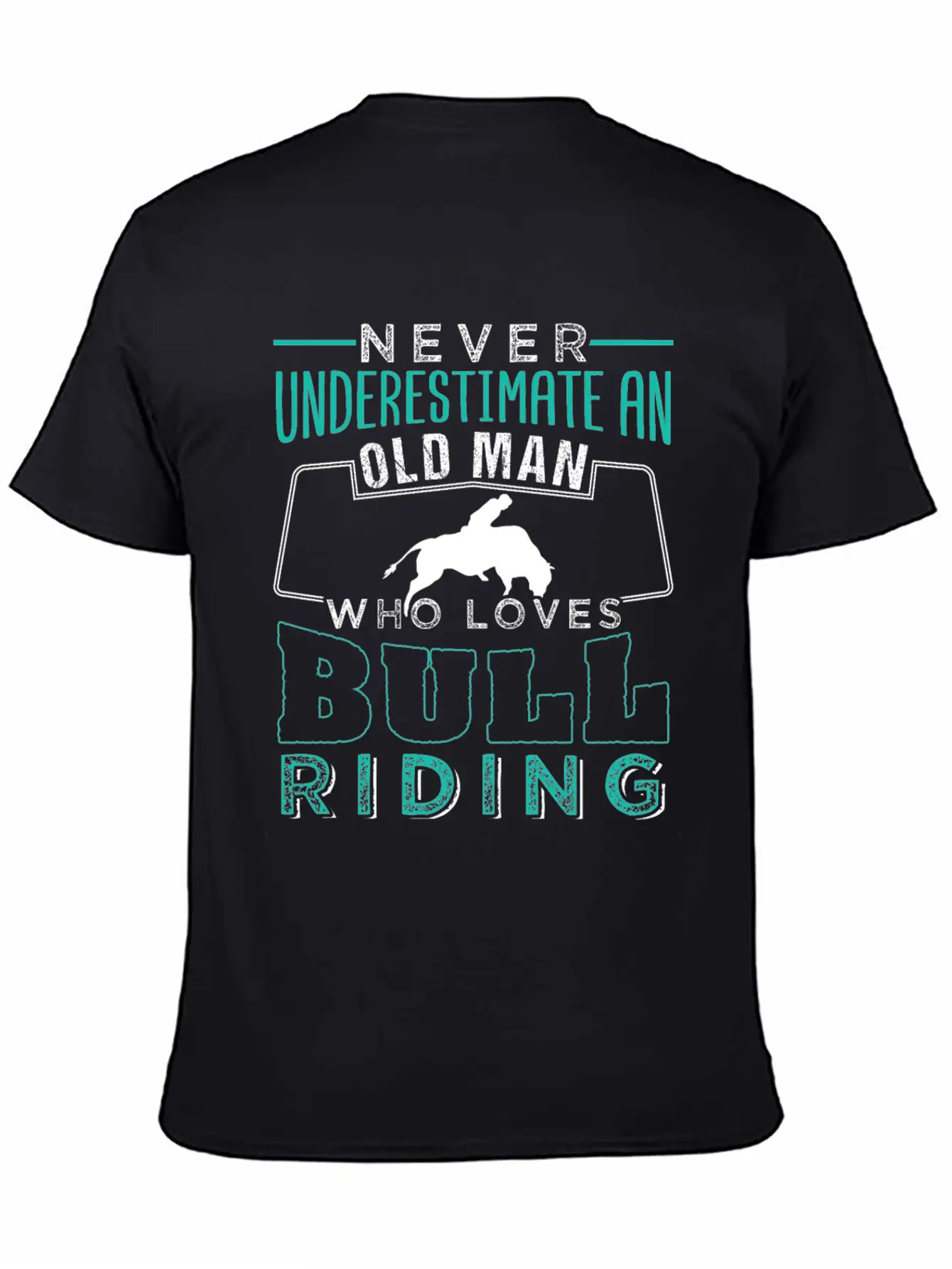 Old Man Who Loves Bull Riding Essential Cotton Tee For Daily Outfits – Unisex Style