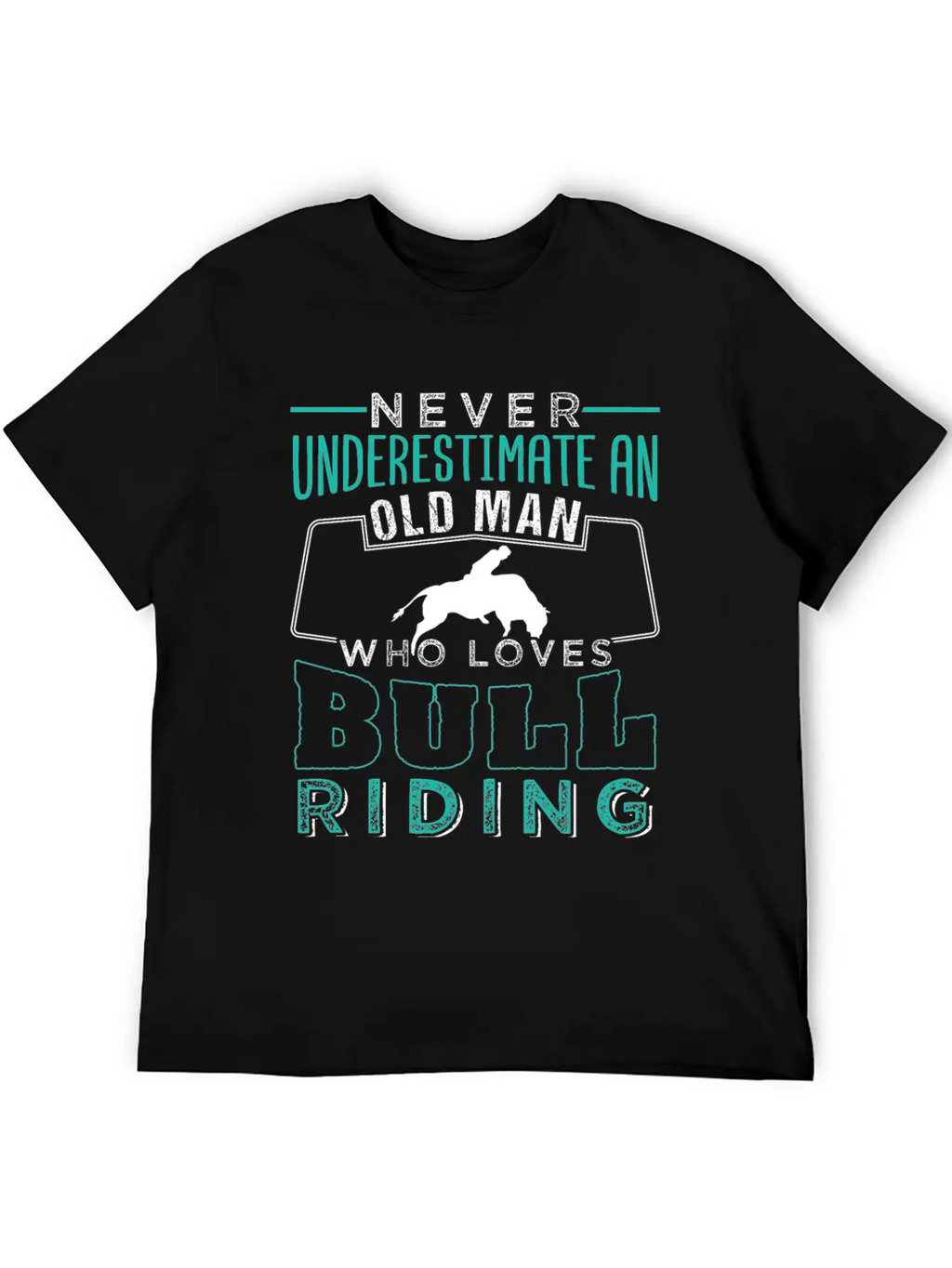 Old Man Who Loves Bull Riding Essential Cotton Tee For Daily Outfits – Unisex Style