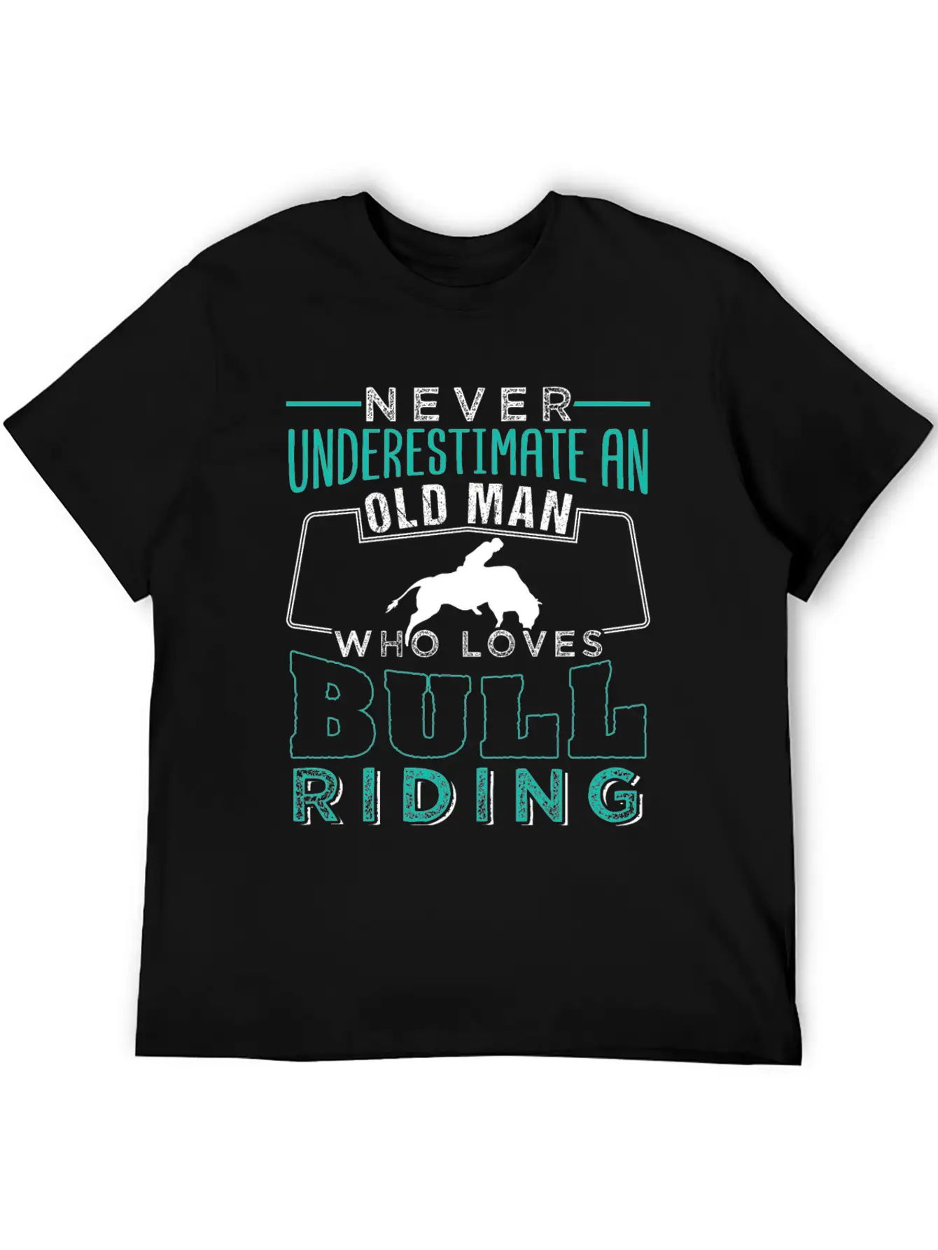 Old Man Who Loves Bull Riding Essential Cotton Tee For Daily Outfits – Unisex Style