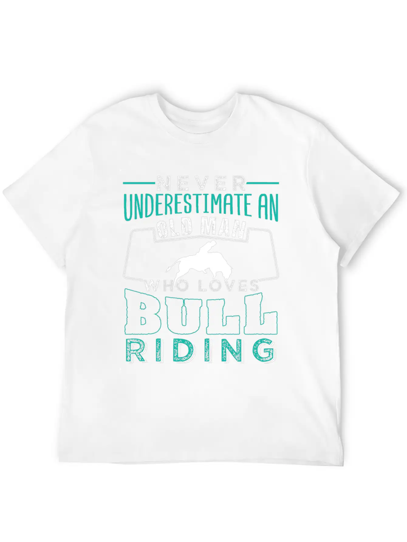 Old Man Who Loves Bull Riding Essential Cotton Tee For Daily Outfits – Unisex Style