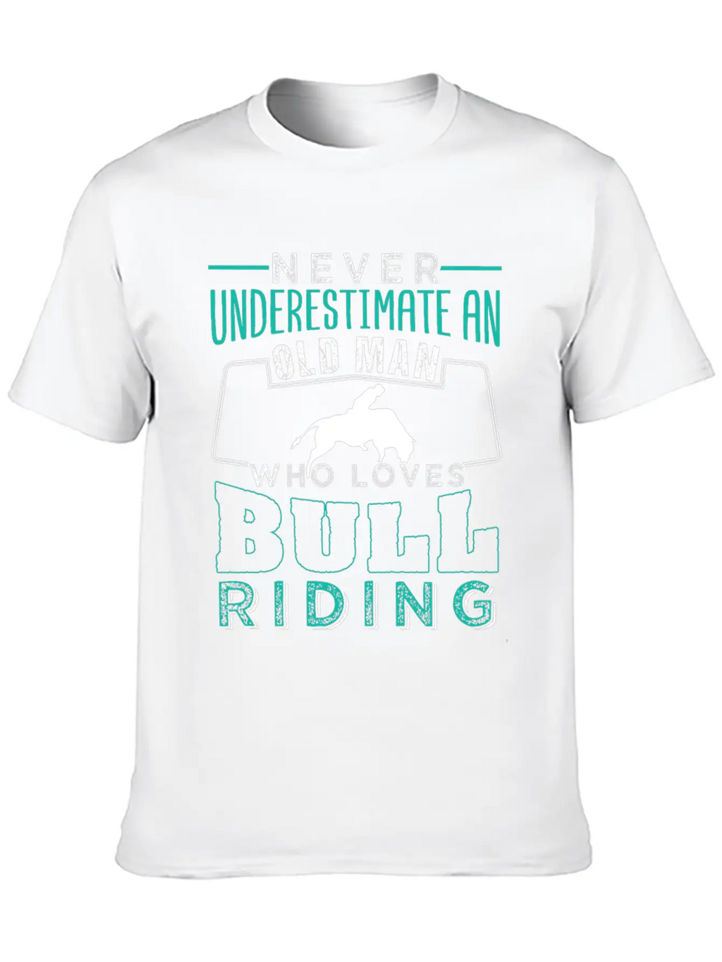 Old Man Who Loves Bull Riding Essential Cotton Tee For Daily Outfits – Unisex Style
