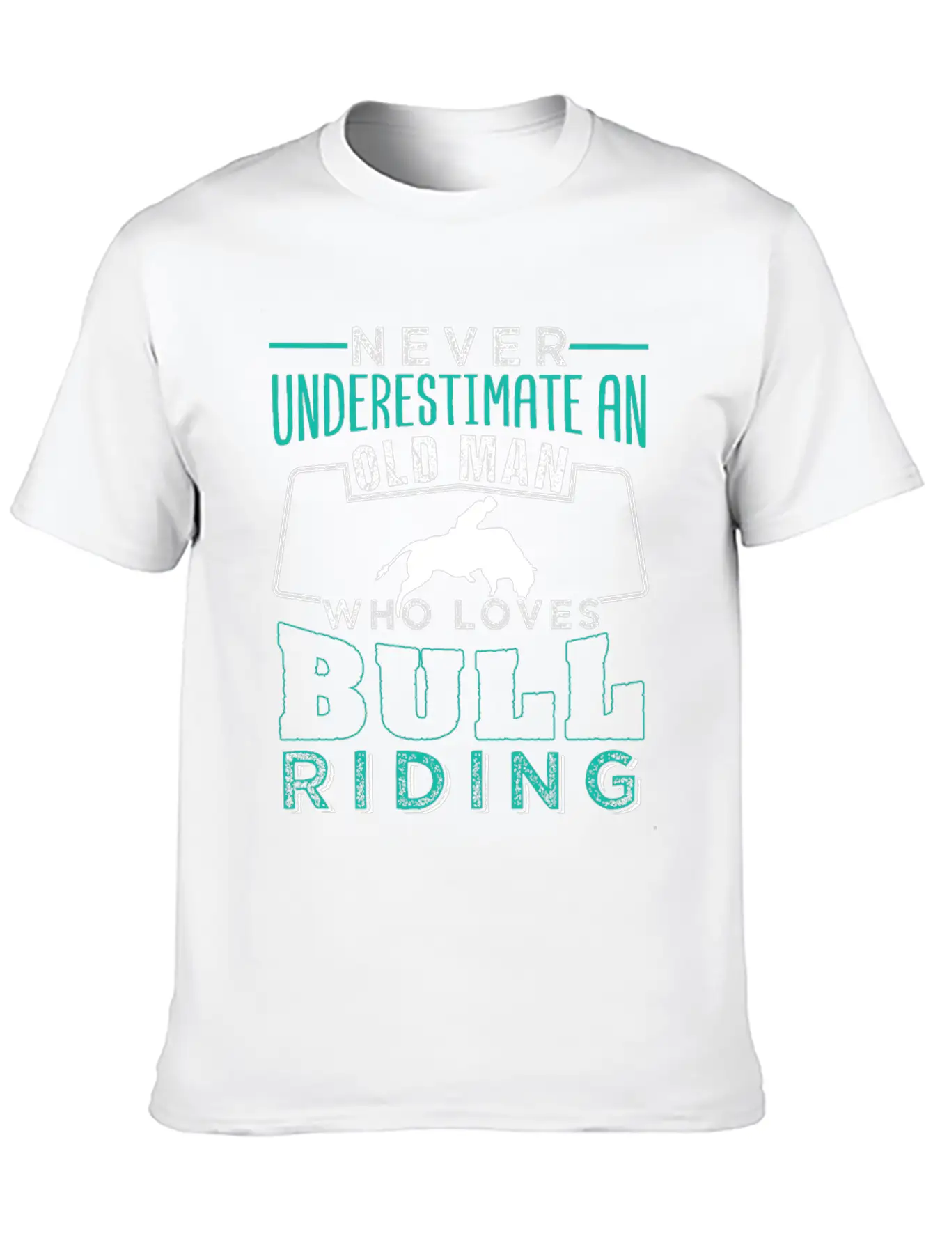 Old Man Who Loves Bull Riding Essential Cotton Tee For Daily Outfits – Unisex Style