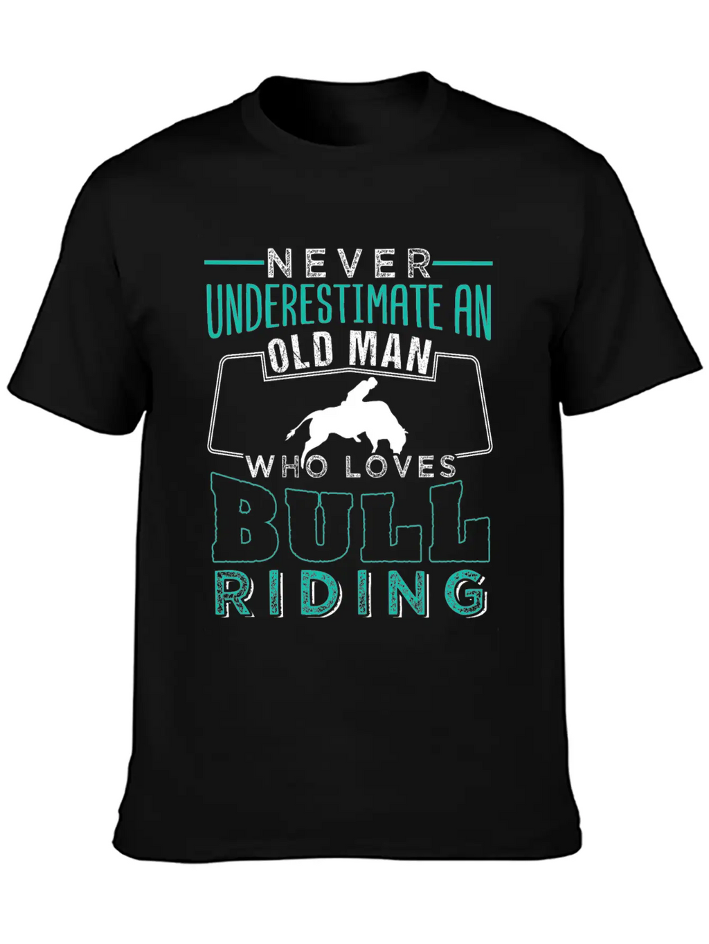 Old Man Who Loves Bull Riding Essential Cotton Tee For Daily Outfits – Unisex Style