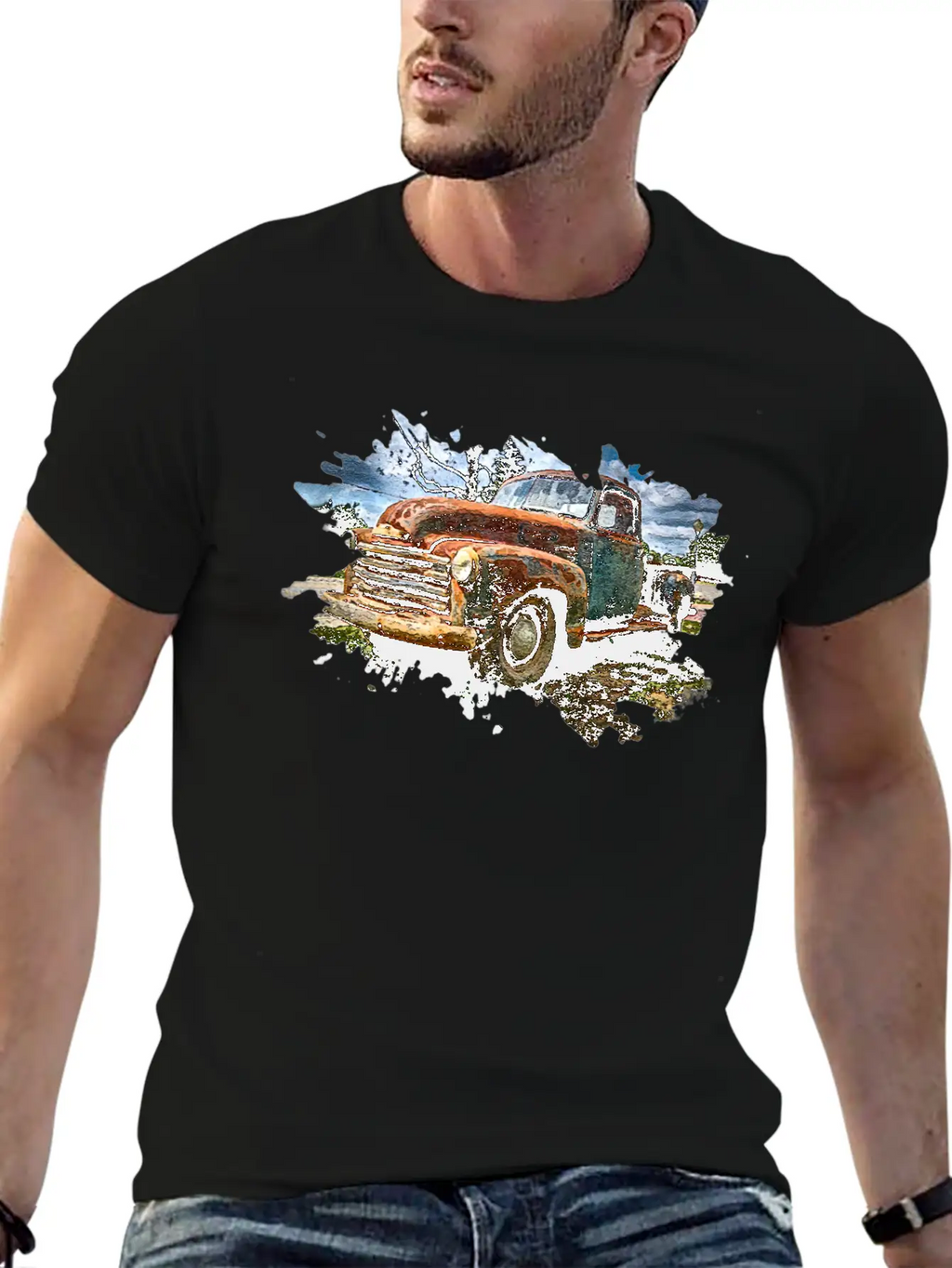 Old Pickup Truck Stylish Everyday T-Shirt – Unisex Basic Cotton Tee