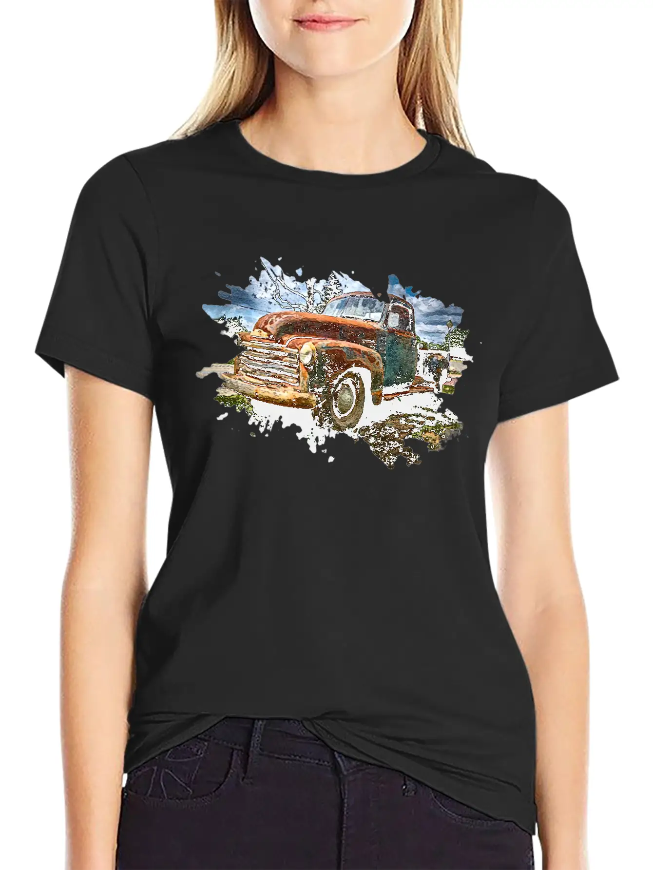 Old Pickup Truck Stylish Everyday T-Shirt – Unisex Basic Cotton Tee