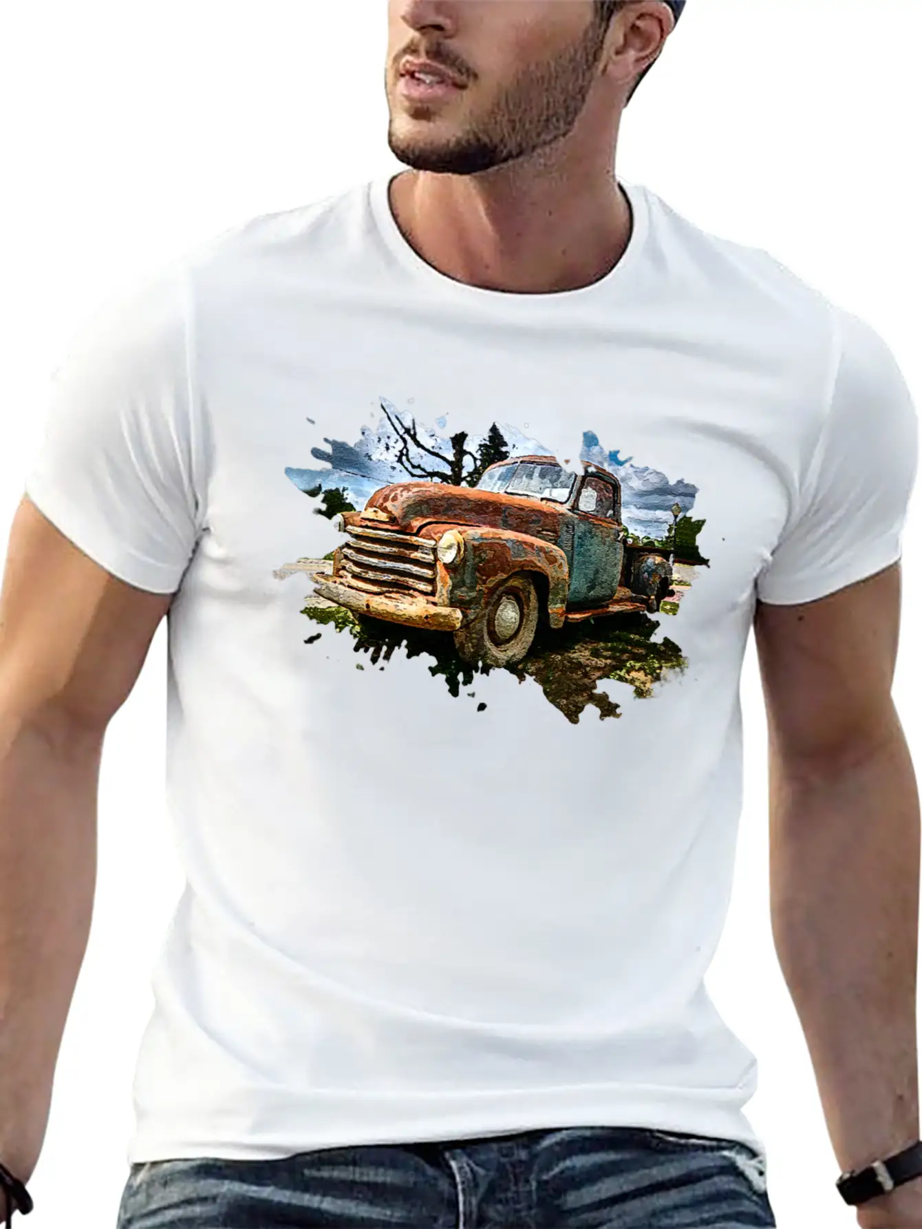 Old Pickup Truck Stylish Everyday T-Shirt – Unisex Basic Cotton Tee