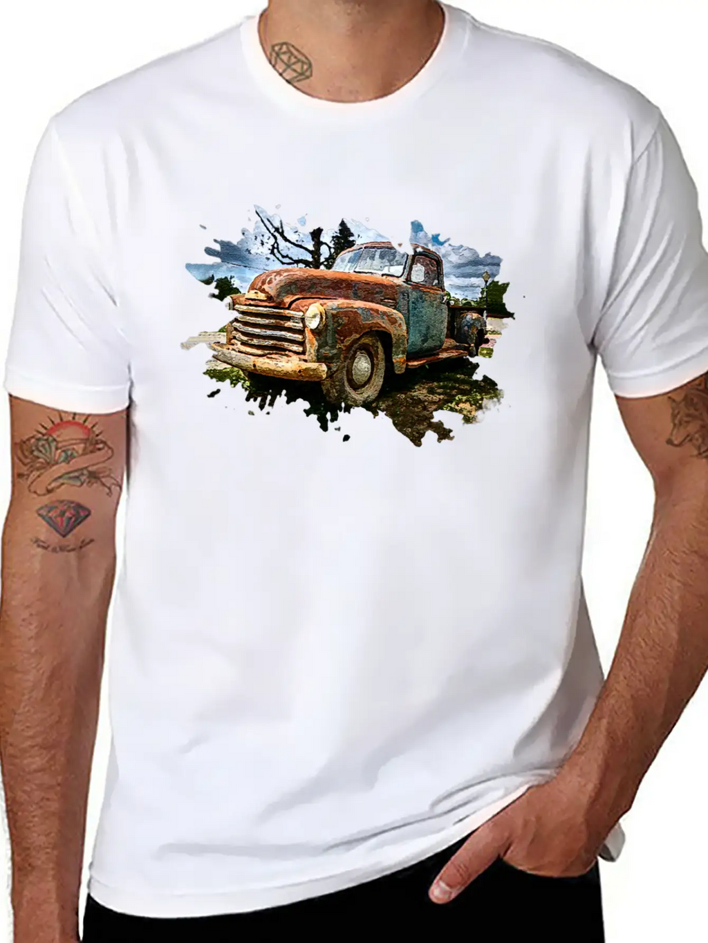 Old Pickup Truck Stylish Everyday T-Shirt – Unisex Basic Cotton Tee