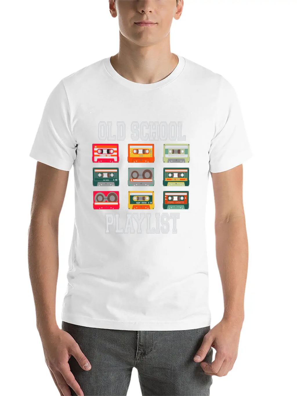 Old School Playlist Tee Breathable Graphic T-Shirt – Perfect For Casual Days