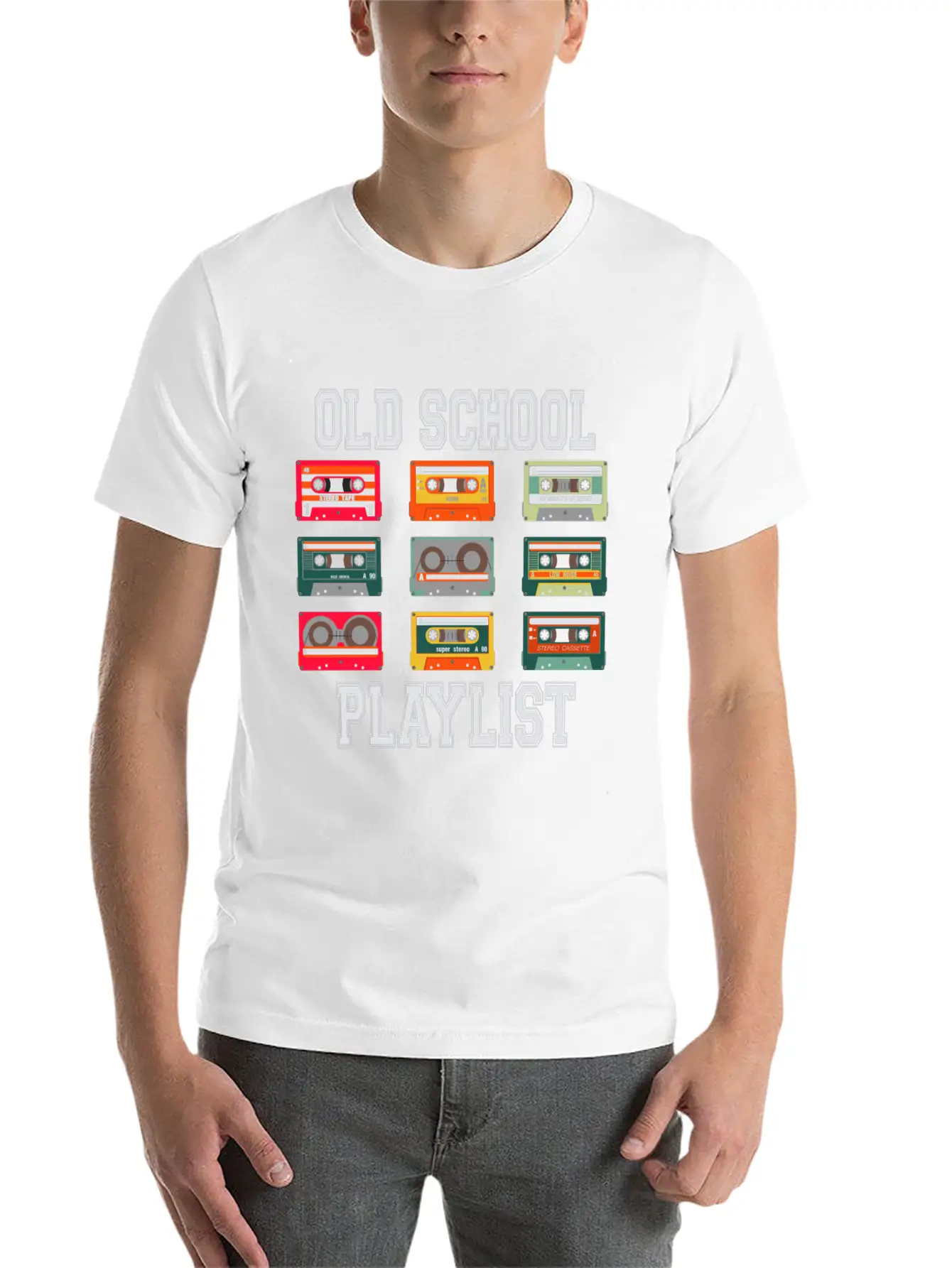 Old School Playlist Tee Breathable Graphic T-Shirt – Perfect For Casual Days
