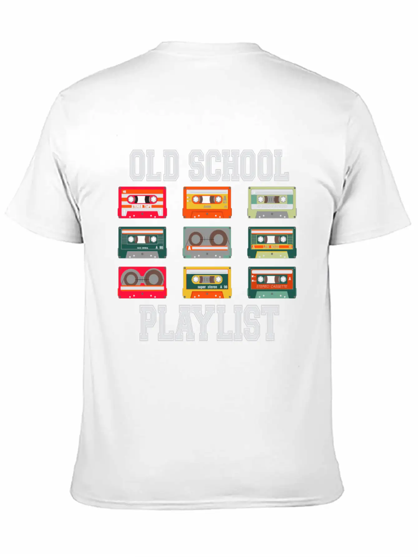 Old School Playlist Tee Breathable Graphic T-Shirt – Perfect For Casual Days
