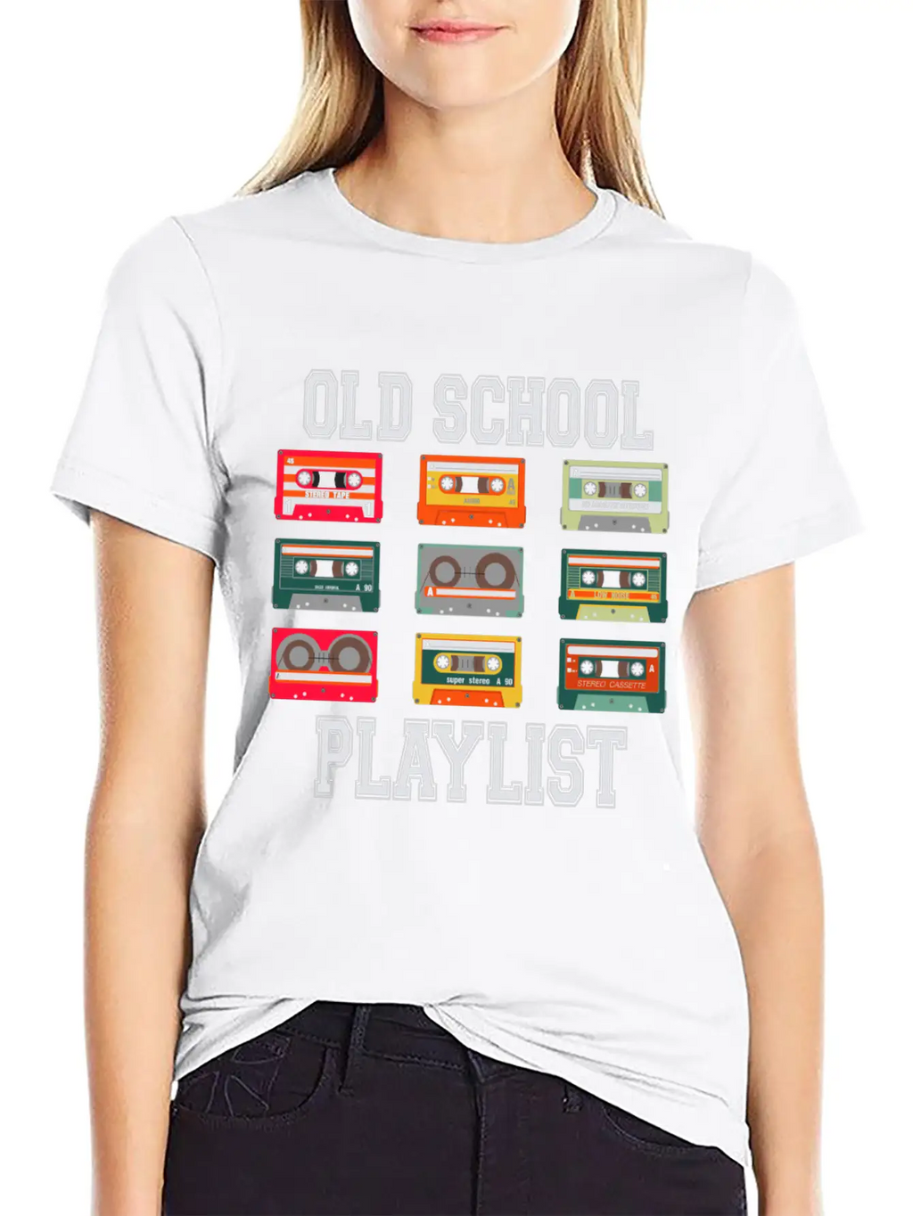 Old School Playlist Tee Breathable Graphic T-Shirt – Perfect For Casual Days