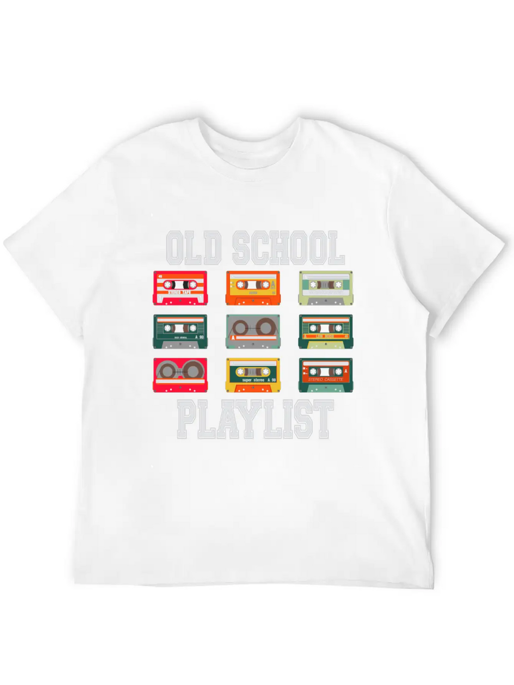 Old School Playlist Tee Breathable Graphic T-Shirt – Perfect For Casual Days