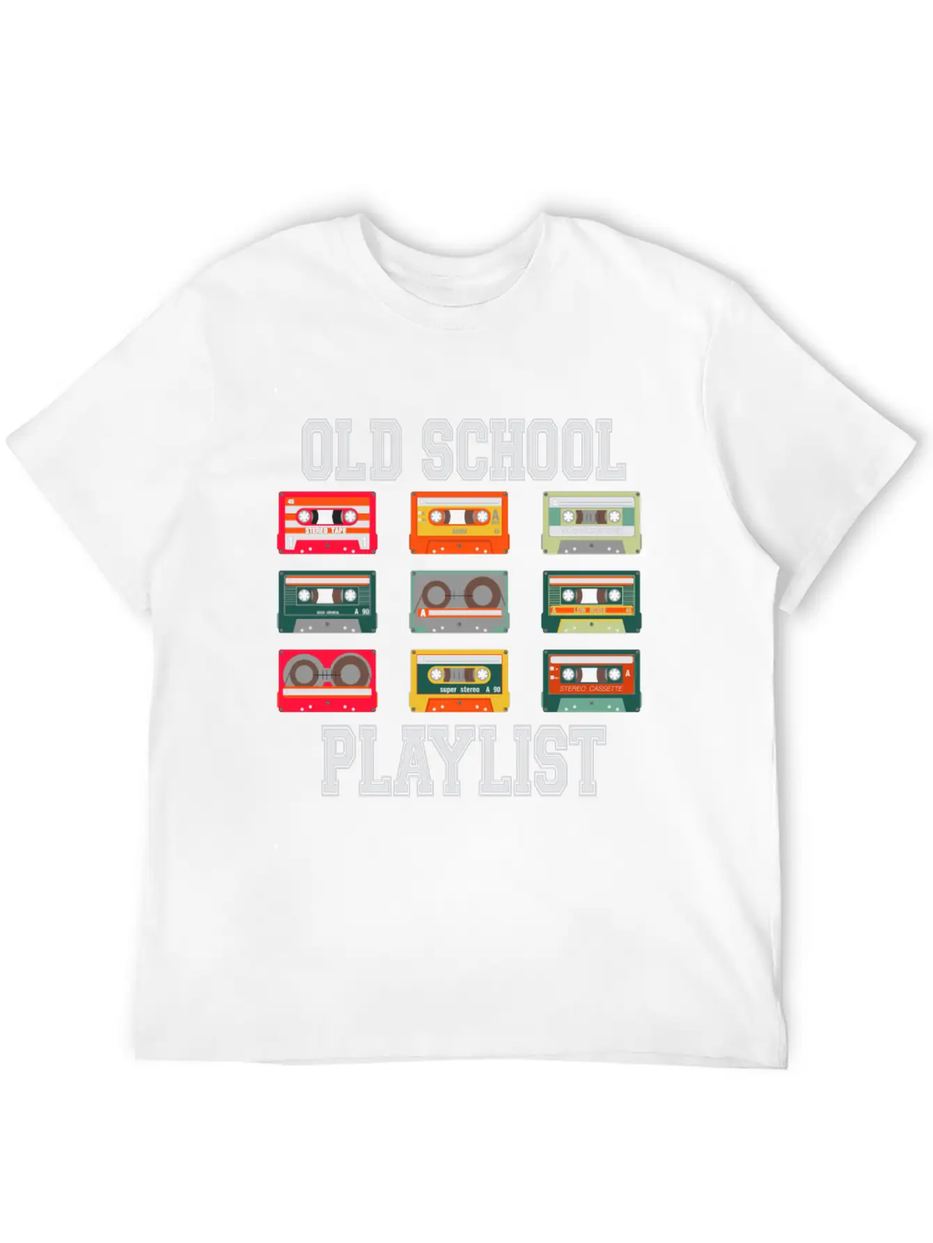 Old School Playlist Tee Breathable Graphic T-Shirt – Perfect For Casual Days