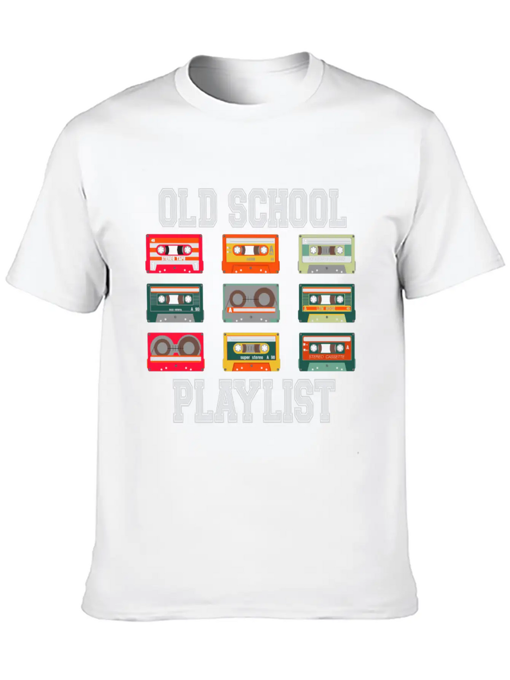 Old School Playlist Tee Breathable Graphic T-Shirt – Perfect For Casual Days