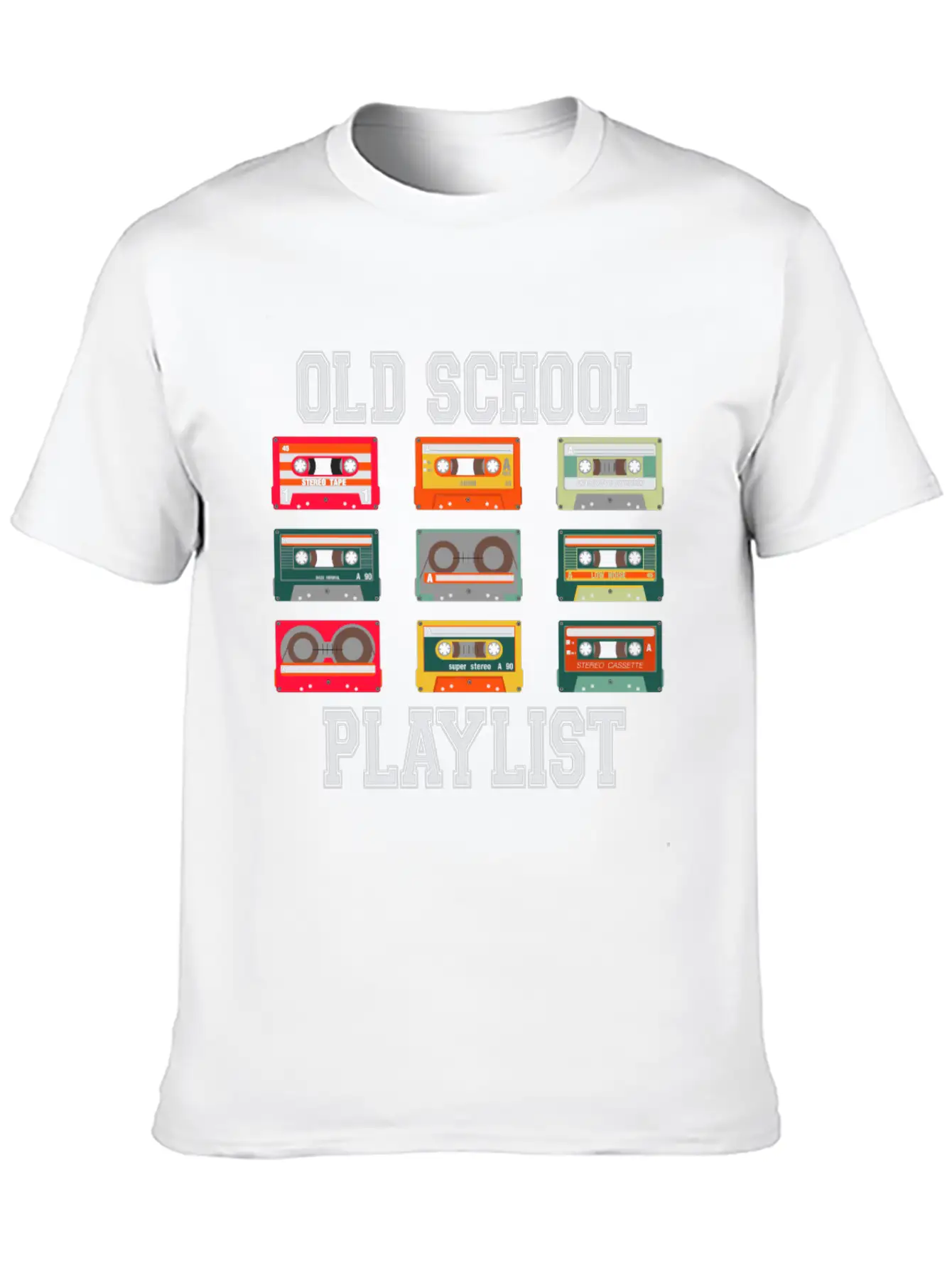Old School Playlist Tee Breathable Graphic T-Shirt – Perfect For Casual Days