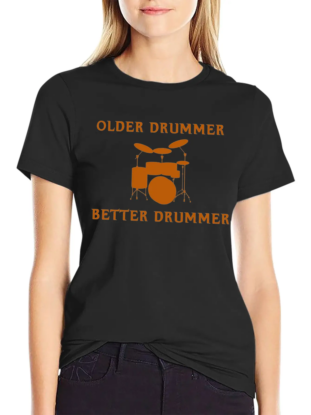Older Drummer, Better Drummer Breathable Soft Cotton T-Shirt – Timeless Casual Look